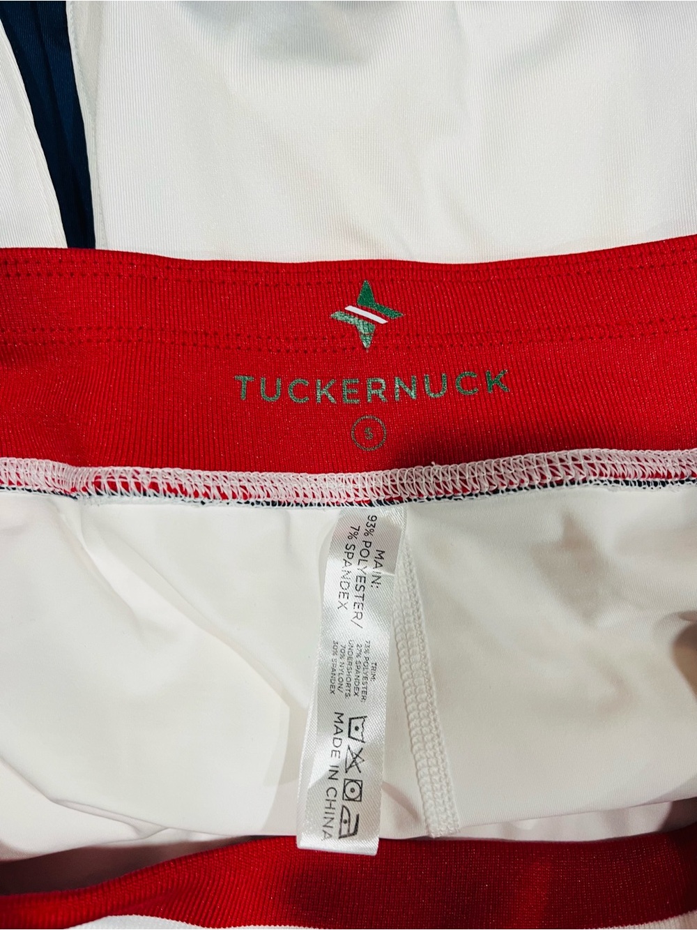 Tuckernuck Americana 14” Red White 4th July Skort Carly Tennis Skirt Sz S - Picture 7 of 7